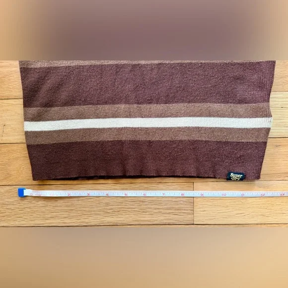 Superdry cropped striped fine knit sleeveless sweater US size 6 - Picture 9 of 11